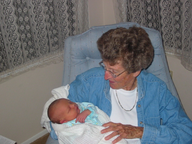 Great grandma with baby Charles