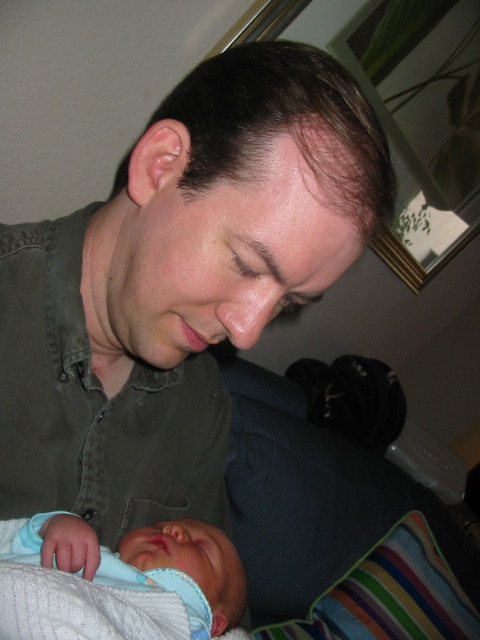 Steve with baby Charlie Hopf