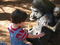 Ryan & gorilla statue 1