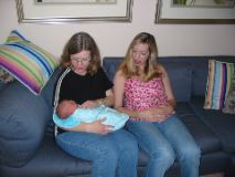 Kristen & Kathleen w/ baby